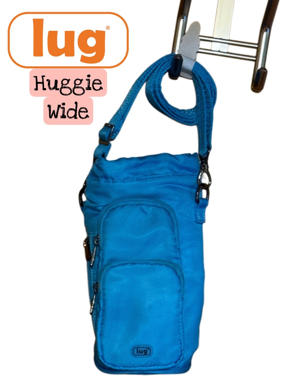 Lug Huggie Wide SE Convertible Crossbody Bottle Holder Bag Sky Blue